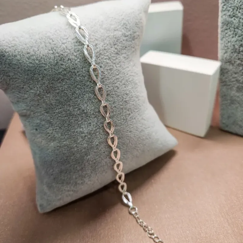 PULSEIRA PRATA GOTAS VAZADAS