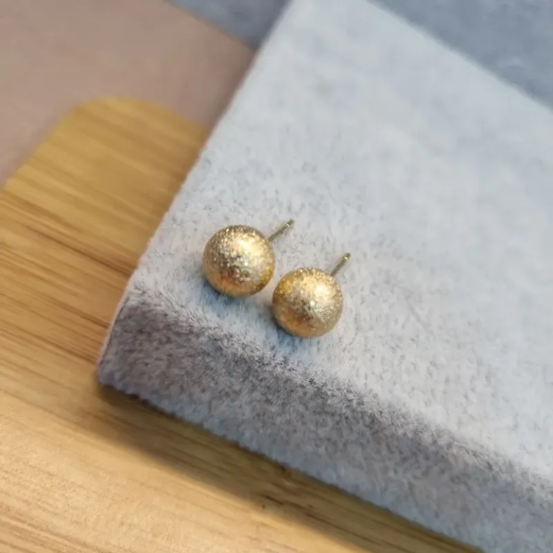 BRINCO OURO BOLA CRAQUELADA G