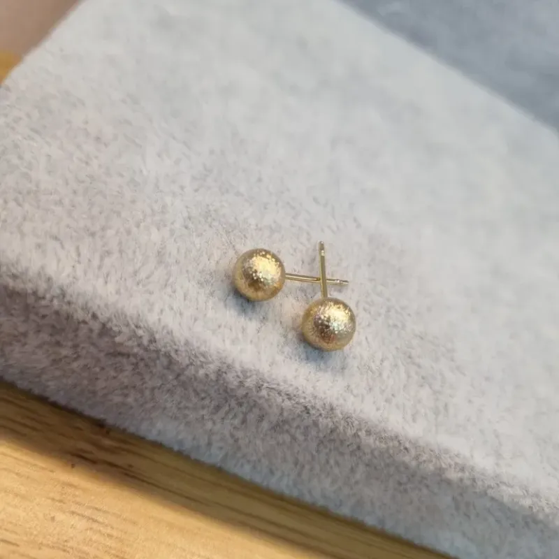 BRINCO OURO BOLA CRAQUELADA M