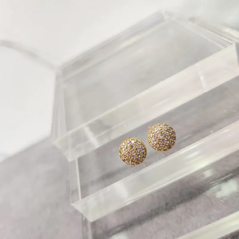 BRINCO OURO BOLA ZIRC M