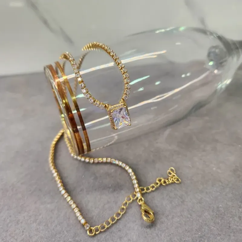 COLAR OURO RIVIERA RETANGULO