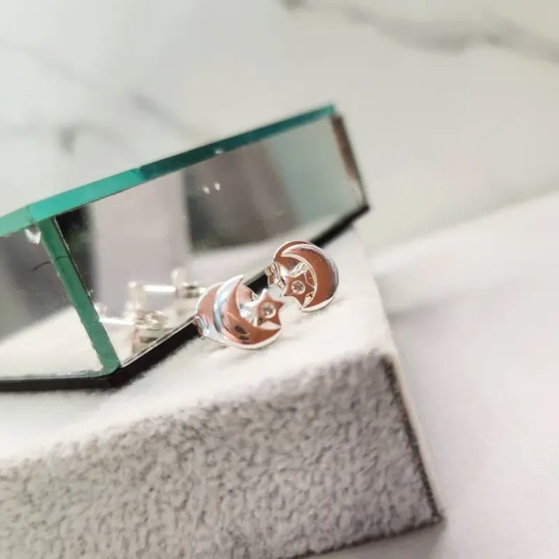 BRINCO PRATA LUA ESTRELA