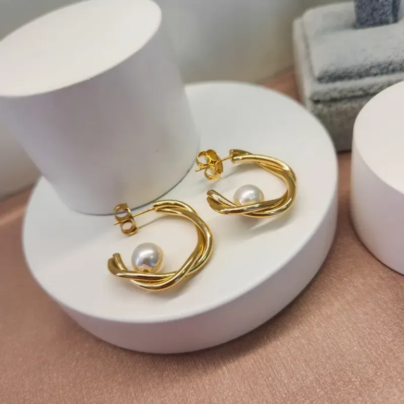 BRINCO ARGOLA OURO PINO ENTRELA PER