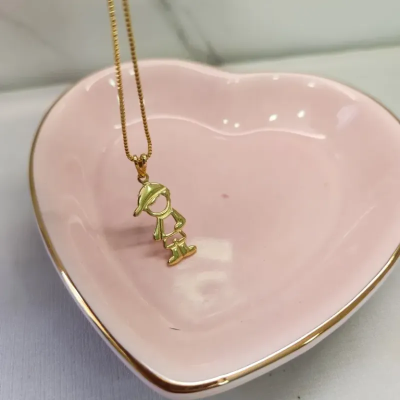 COLAR OURO MENINO CHAPADO