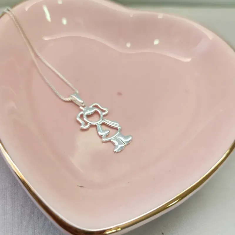 COLAR PRATA MENINA CHAPADO