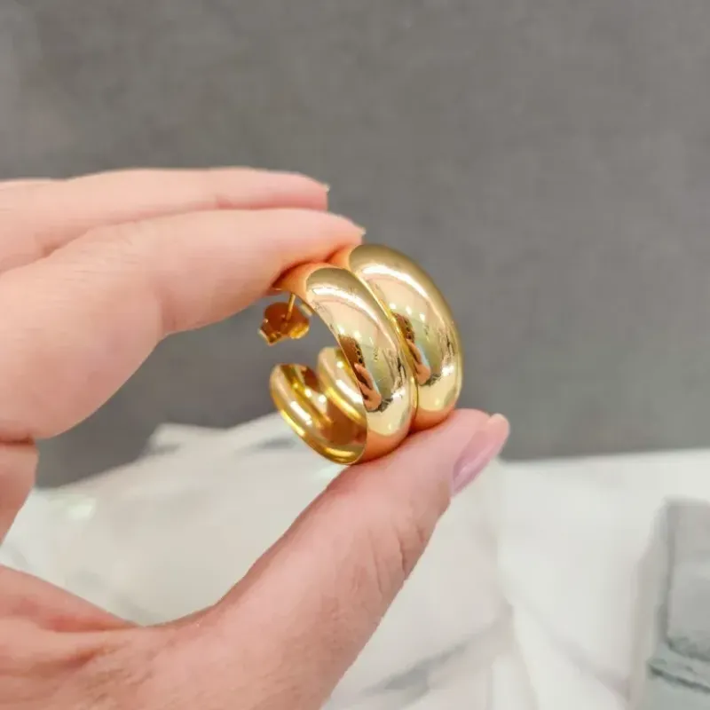 BRINCO OURO ARGOLA ABAULADA