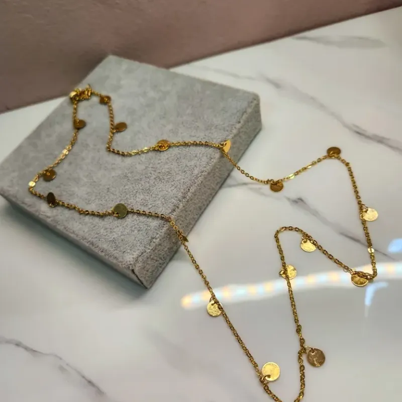 COLAR OURO LONGO DISCO