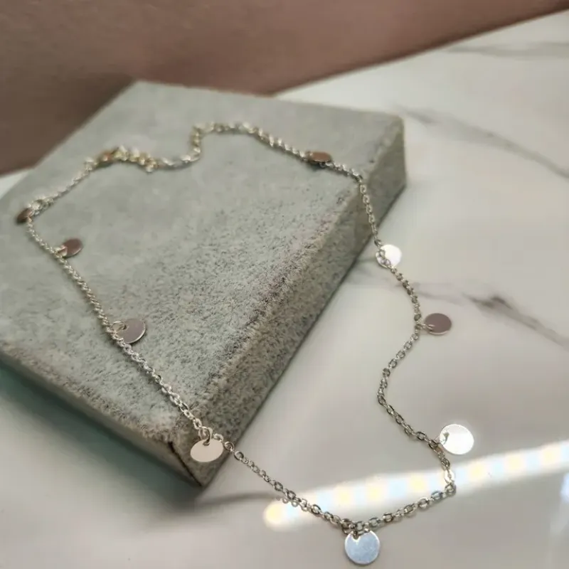 COLAR PRATA DISCO PING