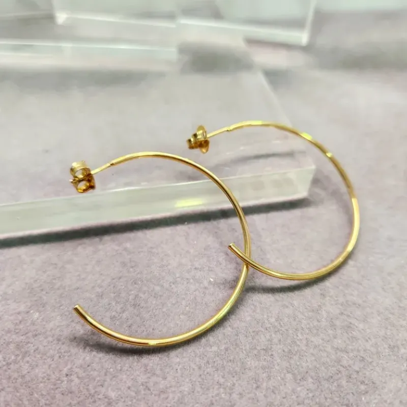 BRINCO OURO ARGOLA LISA GRANDE