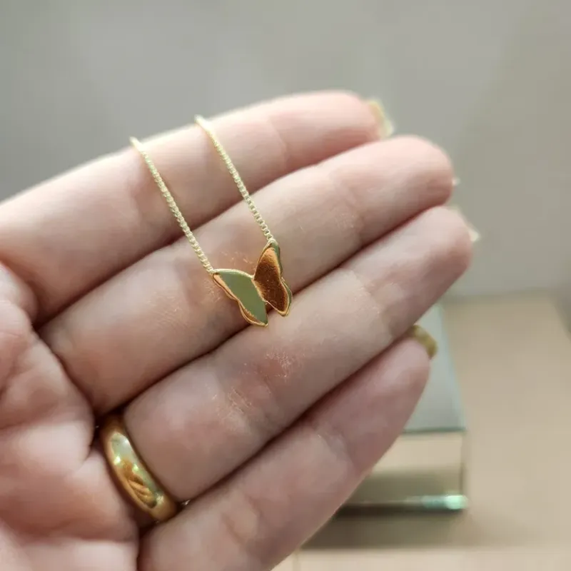 COLAR OURO BORBOLETA L