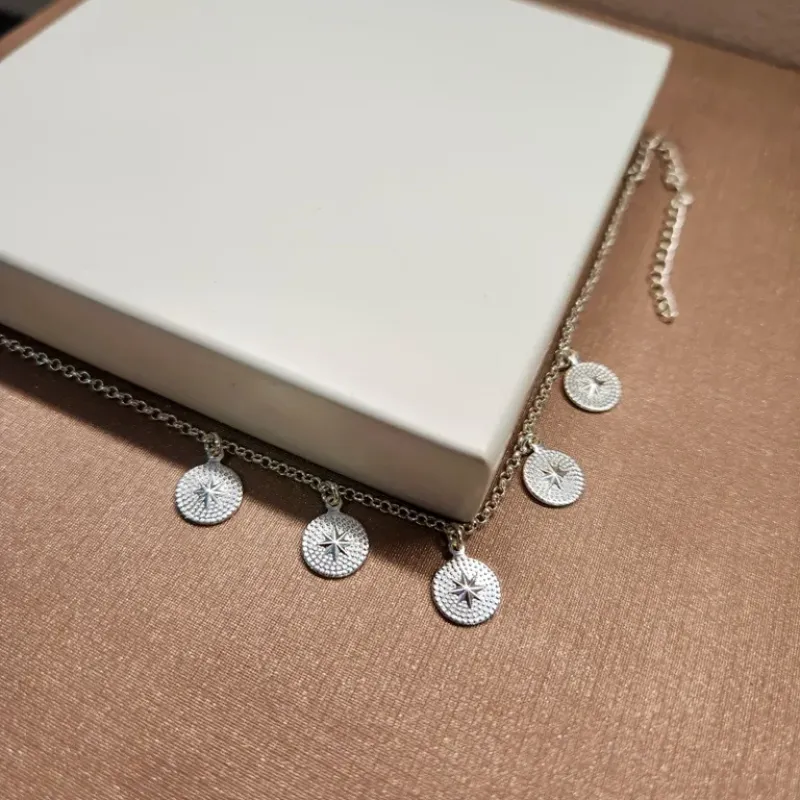 PULSEIRA PRATA ROSA DOS VENTOS