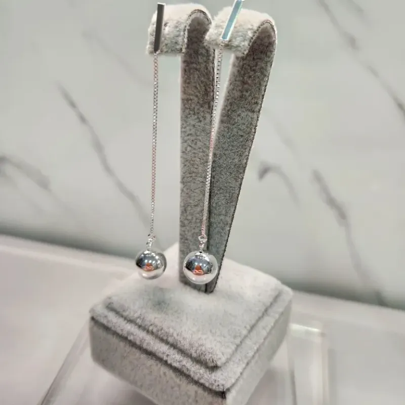 BRINCO PRATA PENDULO BOLA