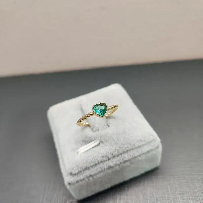 ANEL OURO CORAÇ TURMALINA