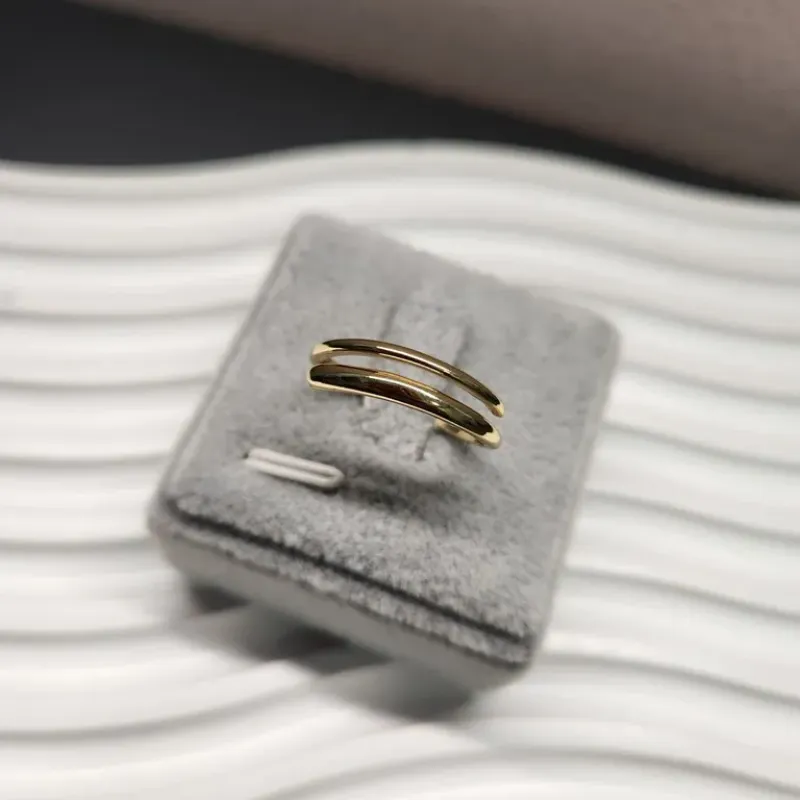 ANEL OURO DUAS PONTAS