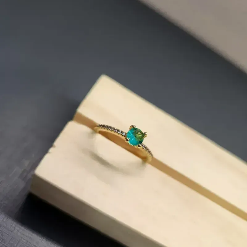 ANEL OURO TURMALINA CIRC