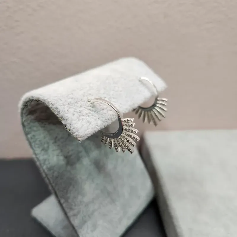 BRINCO ARGOLA PRATA PINO RAIOS Z