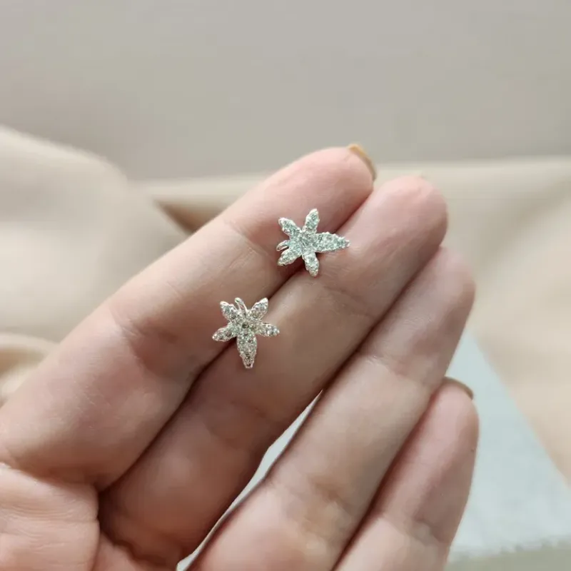 BRINCO PRATA FOLHA DE OUTONO