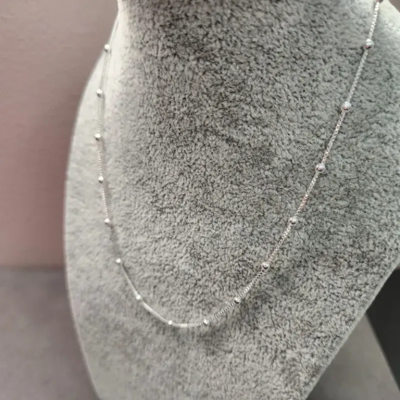 COLAR  PRATA BOLINHAS