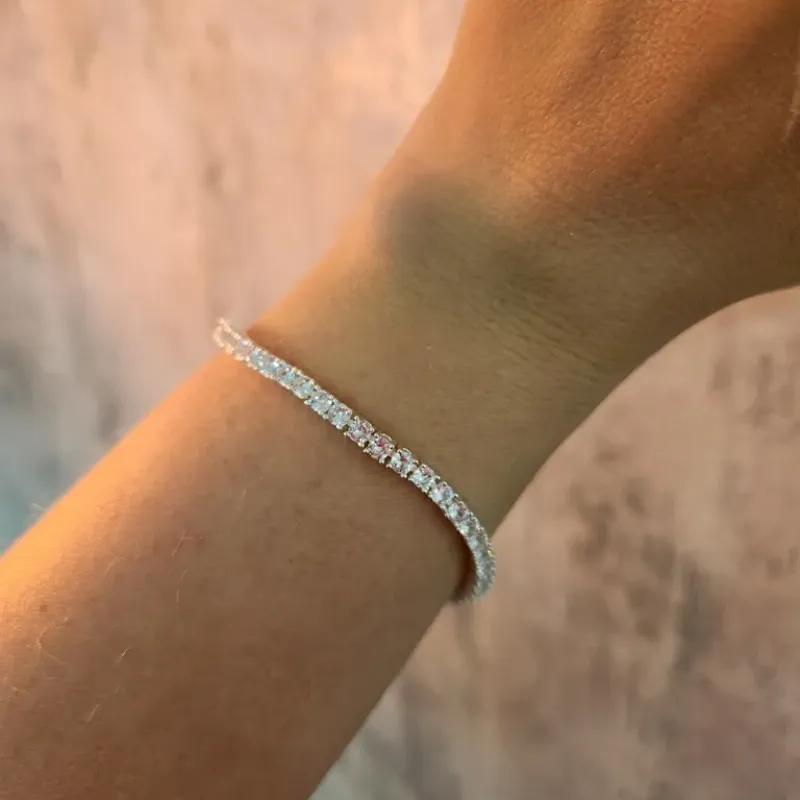 PULSEIRA PRATA RIVIERA 4 PONTAS