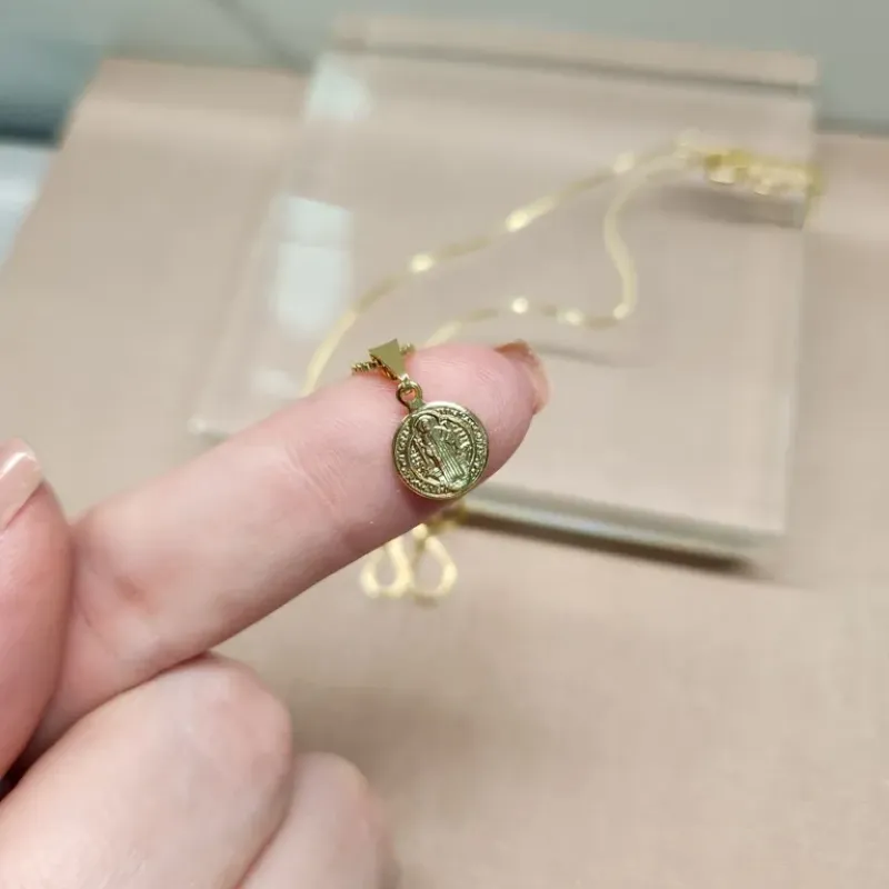 COLAR OURO MEDALHA SB MINI