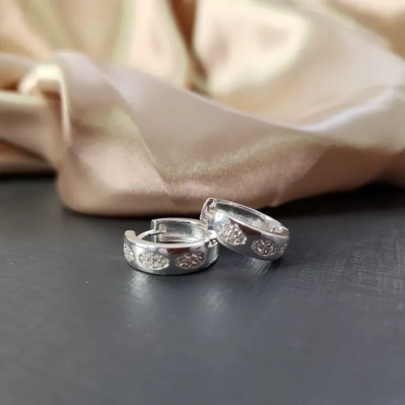 BRINCO PRATA ARGOLA LISA CHAP OVAL ZIRC