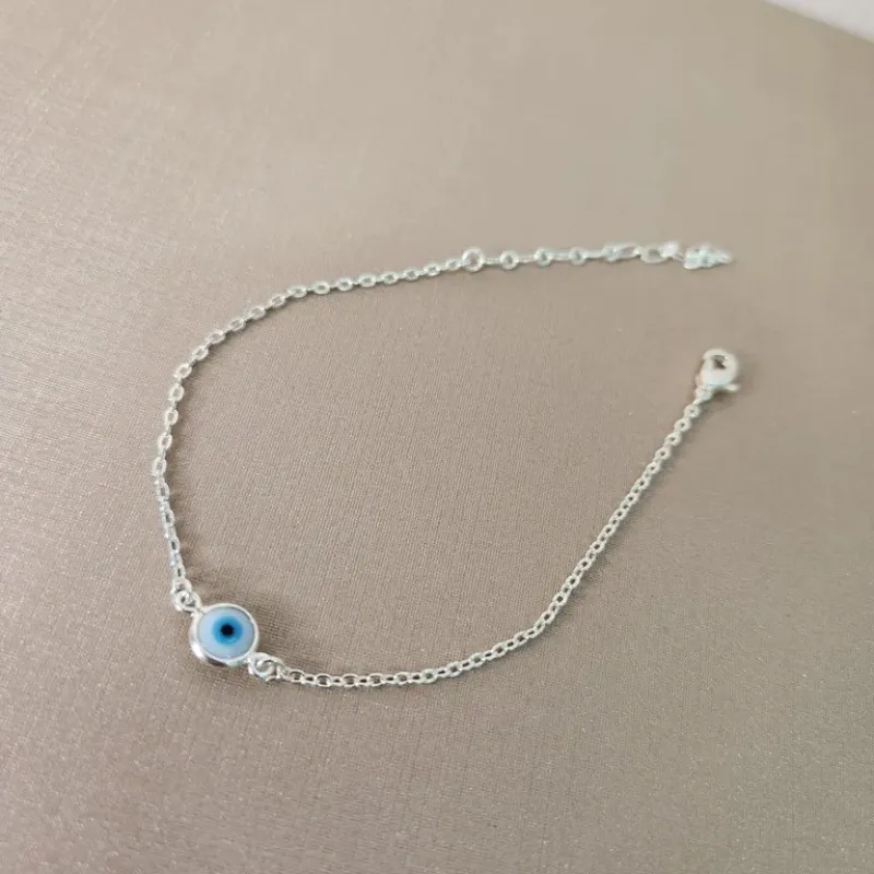 PULSEIRA PRATA OLHO GREGO ÚNICO