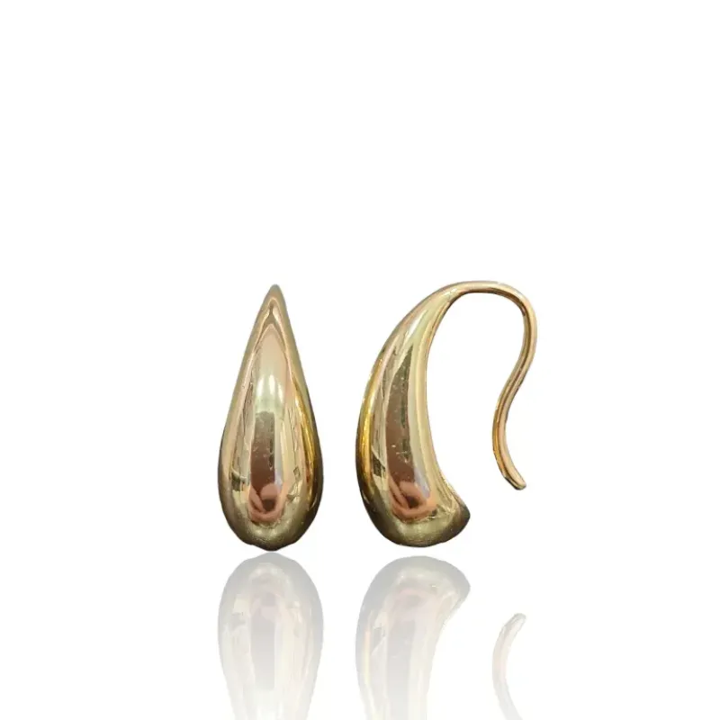 BRINCO OURO GOTA GANCHO