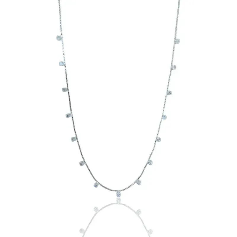 COLAR PRATA PONTINHOS DE LUZ