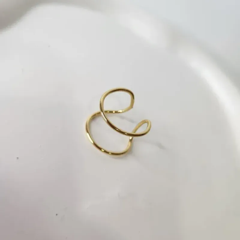 ANEL OURO AJUSTÁVEL DOIS FIOS