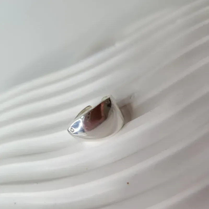 ANEL PRATA AJUSTÁVEL DEDINHO PLACA 1 ZIR