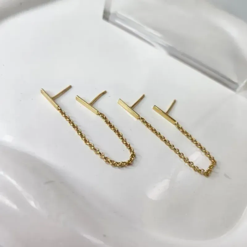 BRINCO OURO 2 PINOS CORRENTE