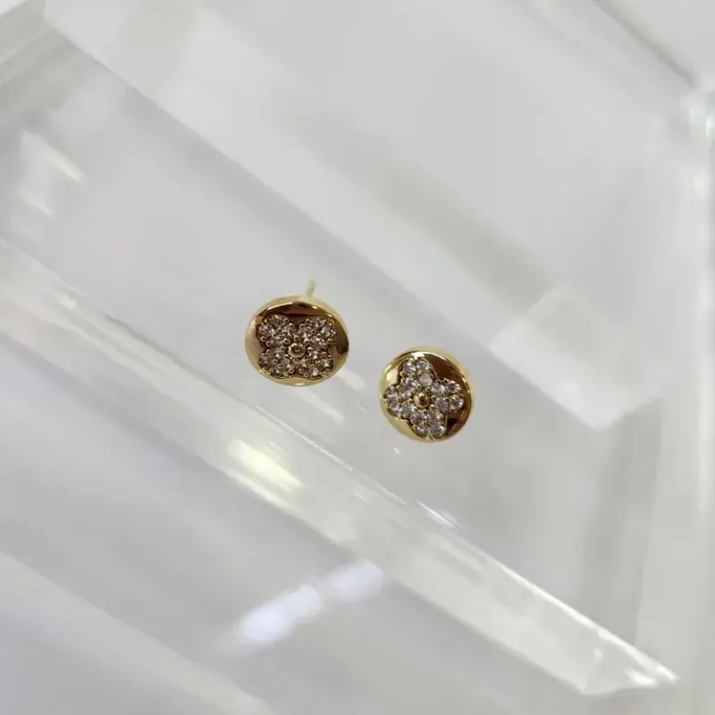 BRINCO OURO FLOR ZIR M