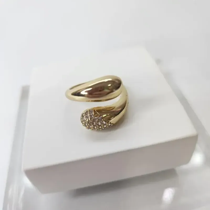 ANEL OURO AJUSTAVEL PONTAS Z L