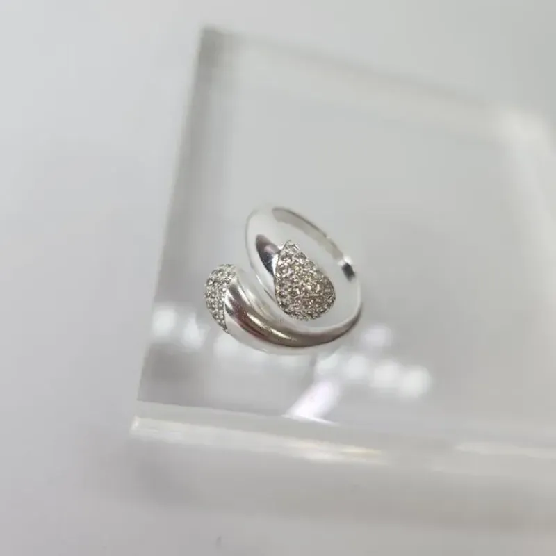 ANEL PRATA AJUSTAVEL PONTAS ZIRC