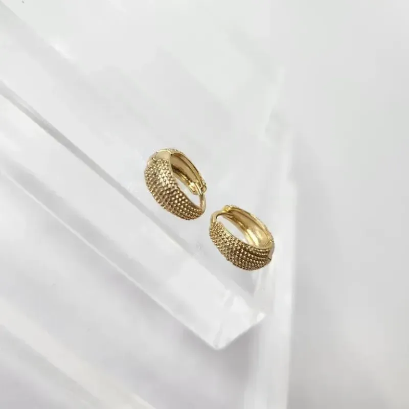 BRINCO OURO ARGOLA CRAQUELADA M