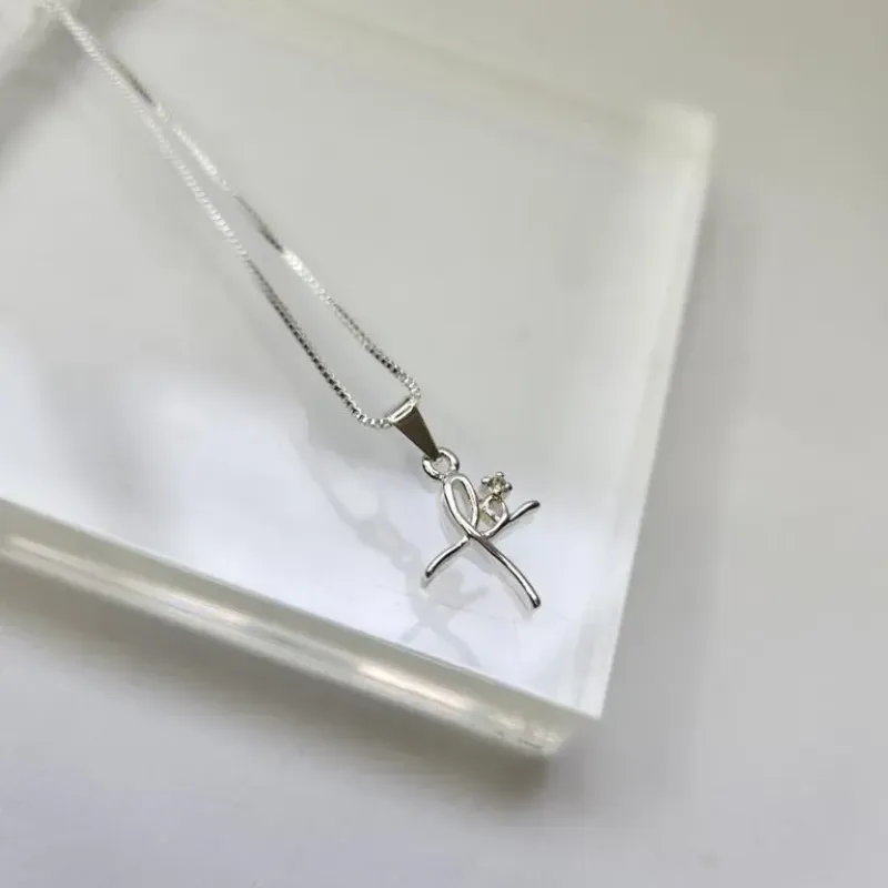COLAR PRATA CRUZ FÉ
