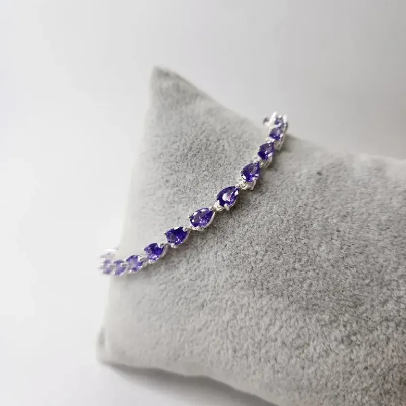 PULSEIRA PRATA GOTA TANZANITA