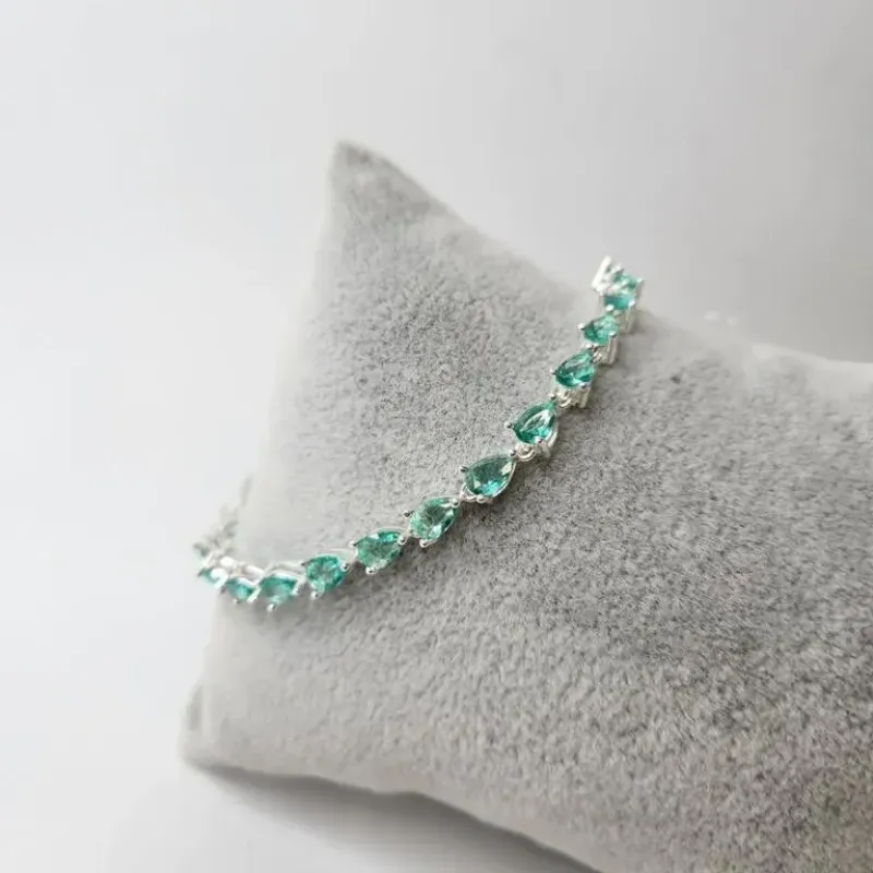 PULSEIRA PRATA GOTA TURMALINA