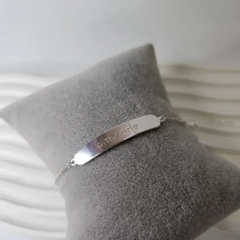PULSEIRA PRATA PLACA AMIZADE