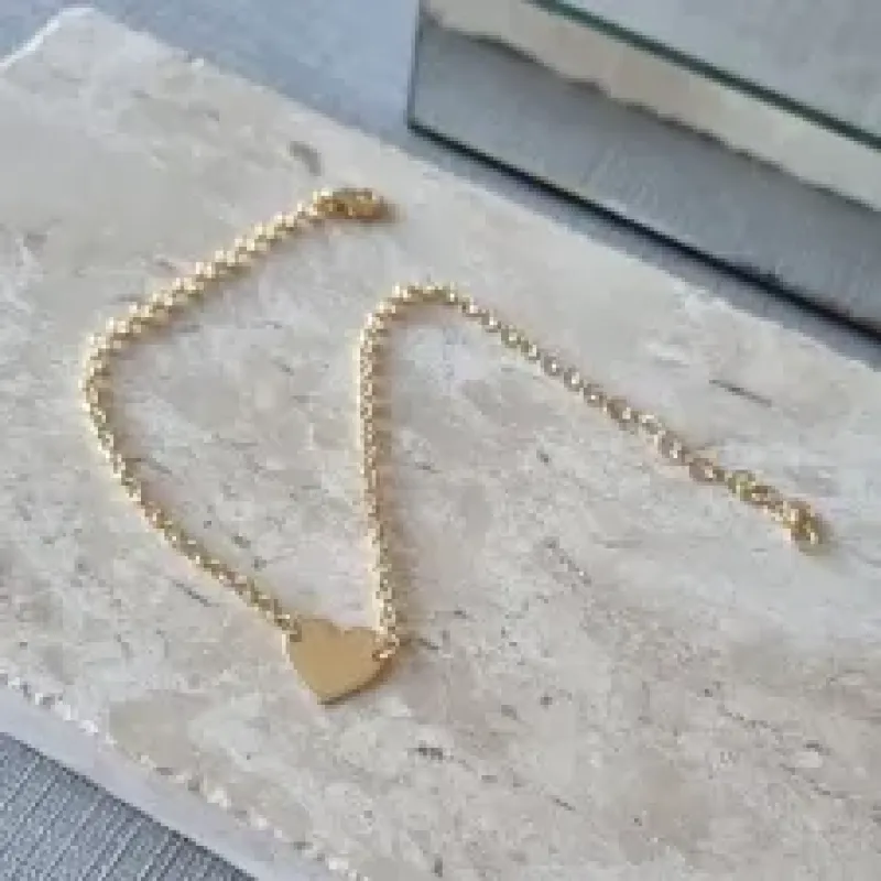 TORNOZELEIRA OURO CORAÇÃO