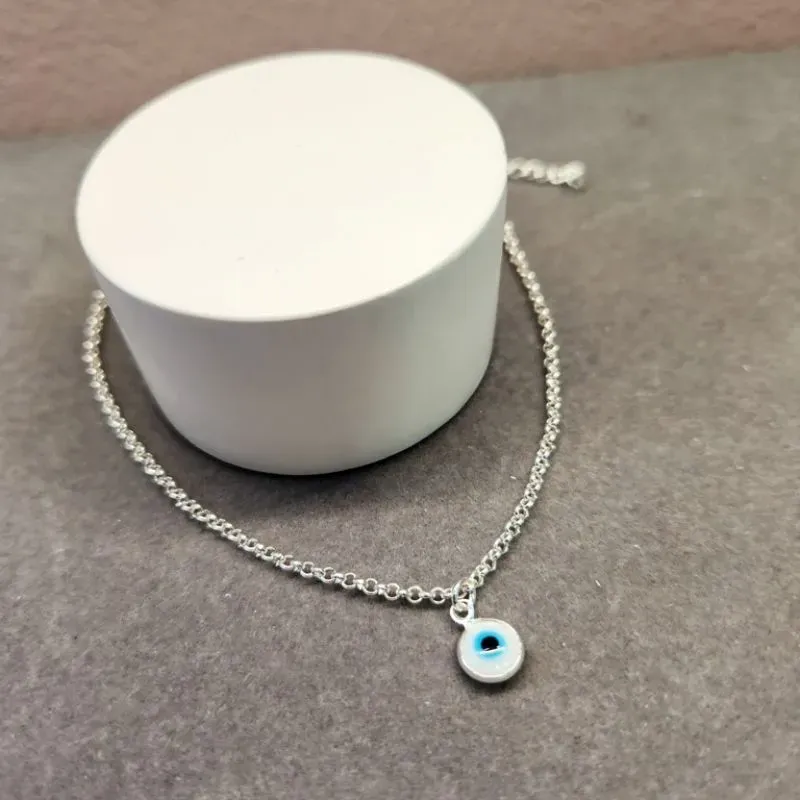 TORNOZELEIRA PRATA OLHO GREGO