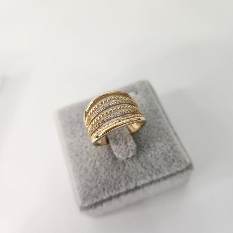 ANEL OURO TORCIDO ZIRC