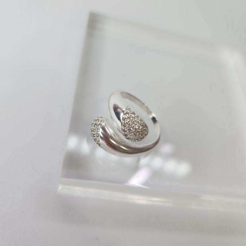 ANEL PRATA AJUSTAVEL PONTAS ZIRC