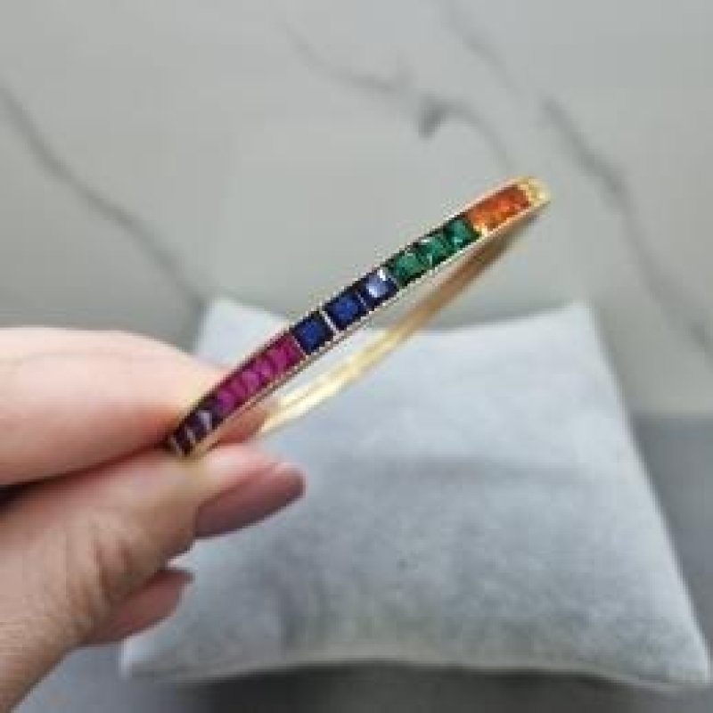 BRACELETE OURO ZIRC COLOR