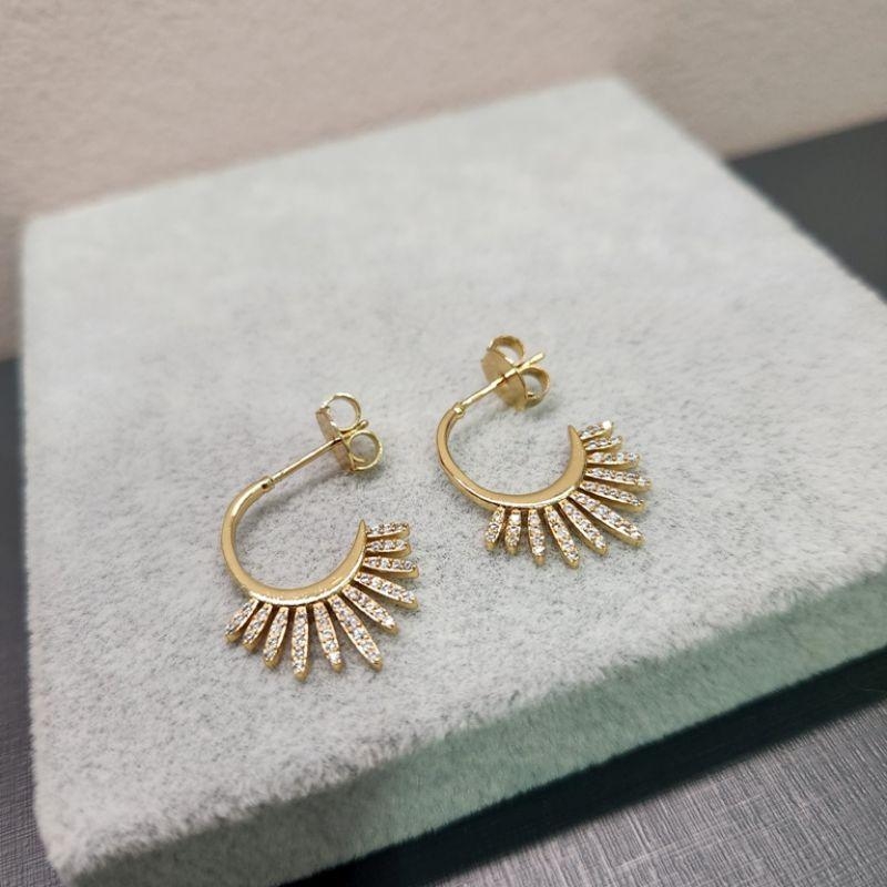 BRINCO ARGOLA OURO PINO RAIOS Z