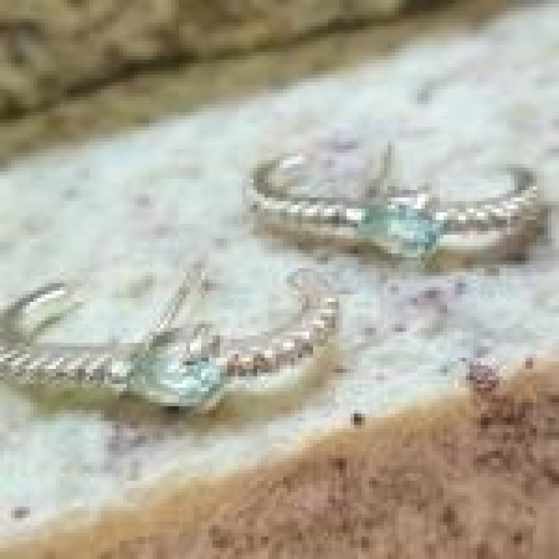 BRINCO EAR HOOK  PRATA ACQUA