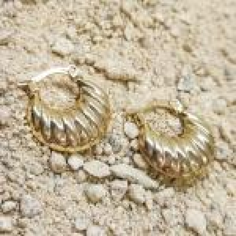 BRINCO OURO ARGOLA CONCHA