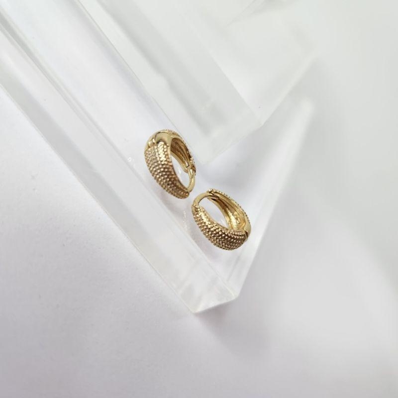 BRINCO OURO ARGOLA CRAQUELADA P