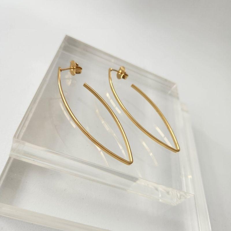 BRINCO OURO ARGOLA FOLHA