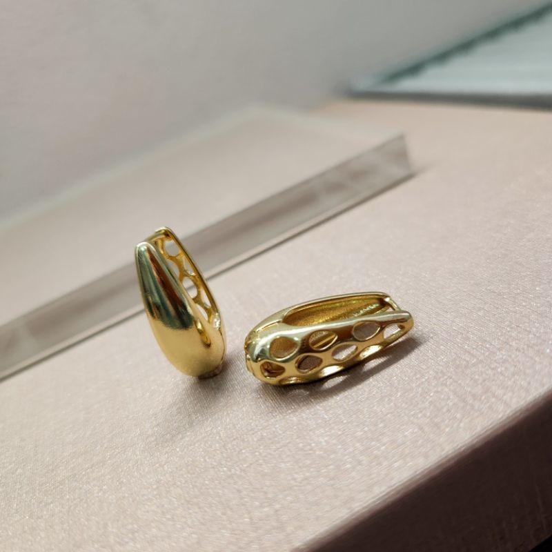 BRINCO OURO ARGOLA GOTA L M